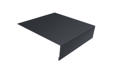 Планка лобовая/околооконная простая 190х50 Grand Line 0,4 PE-Double с пленкой RAL 7024 мокрый асфальт (3м)