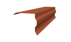 Планка торцевая фигурная 100х85 Grand Line 0,5 Satin Matt RAL 8004 терракота (2м)