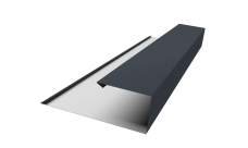 Планка торцевая страховочная 0,45 Drap TR lite RAL 7024 мокрый асфальт (2м)