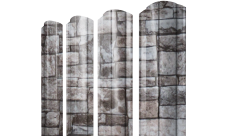 Штакетник Круглый фигурный 0,45 Print Elite Fine Stone TwinColor