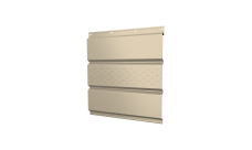 Софит металлический Grand Line центральная перфорация 0,45 Drap TX с пленкой RAL 1015 светлая слоновая кость