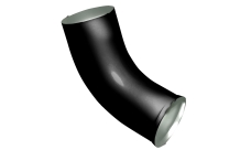 Колено стока GL PE 90 мм RAL 9005 черный