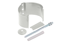 Кронштейн трубы на кирпич GL PU 90 мм RAL 9003 сигнальный белый