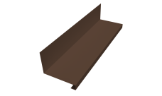 Планка примыкание нижнее к трубе фальц 0,45 Drap-double TX RAL 8017 шоколад (3м)