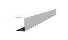 Планка завершающая для Кликфальц Pro 0,45 PE-Double с пленкой RAL 9003 сигнальный белый (2м)