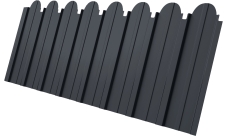 Профнастил C10A фигурный Grand Line 0,5 Drap TX RAL 7024 мокрый асфальт