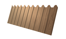 Профнастил С8A v01 фигурный 0,45 Print Elite Honey Wood TwinColor