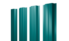 Штакетник П-образный A с прямым резом 0,45 PE RAL 5021 водная синь