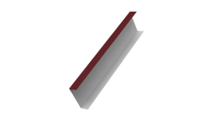 Декоративная накладка на столб универсальная 60х60 для забора жалюзи 0,45 Drap TX RAL 3005 красное вино (2,5м)