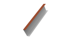 Декоративная накладка на столб универсальная 60х60 для забора жалюзи 0,45 PE RAL 8004 терракота (2м)