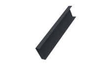 Декоративная накладка на столб универсальная 60х60 для забора жалюзи Grand Line 0,5 Atlas X RAL 7024 мокрый асфальт (2,5м)