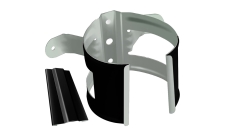 Кронштейн трубы на дерево GL PE 90 мм RAL 9005 черный