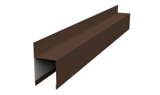Планка опорная составная внешняя для забора жалюзи Palermo 0,7 PE RAL 8017 шоколад (2,5м)
