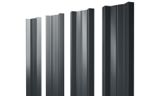 Штакетник М-образный A с прямым резом Grand Line 0,45 Drap RAL 7016 антрацитово-серый