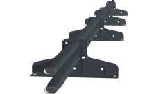 Снегозадержатель трубчатый для металлочерепицы, гибкой черепицы, профнастила Премиум d 45х25 RAL 7024 (3м) оцинкованный