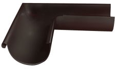 Угол желоба внешний Grand Line PE матовый 90гр 125 мм RAL 8017 шоколад