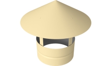 Дымник на трубу круглый d250 0,5 Satin с пленкой RAL 1015 светлая слоновая кость