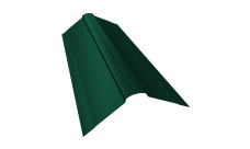 Планка конька фигурного 150x150 0,45 Drap TX RAL 6005 зеленый мох (2м)