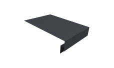 Планка околооконная сложная 300х50х18 (j-фаска) 0,5 Atlas X с пленкой RAL 7024 мокрый асфальт (3м)