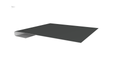 Планка завершающая 0,45 Drap TR RAL 7016 антрацитово-серый (2м)