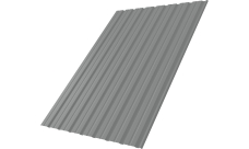 Профнастил С10R Grand Line 0,5 Satin RAL 9006 бело-алюминиевый