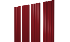 Штакетник Twin с прямым резом 0,45 PE RAL 3003 рубиново-красный