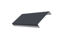 Ламель обратная 125 забора жалюзи Texas Grand Line 0,5 PurPro RAL 7024 мокрый асфальт