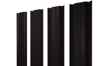 Штакетник М-образный B с прямым резом 0,45 Drap TX RAL 9005 черный