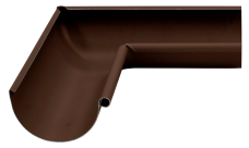Угол желоба внутренний Grand Line PE матовый 90 гр 125 мм RAL 8017 шоколад