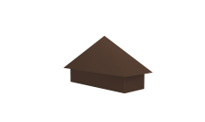 Колпак на полустолб для С20 0,5 Drap TX с пленкой RAL 8017 шоколад