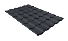 Металлочерепица "Кредо" ("Kredo") v01 0,5 Drap RAL 7024 мокрый асфальт