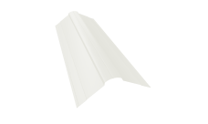 Планка конька фигурного 100x100 0,5 Satin с пленкой RAL 9003 сигнальный белый (2м)