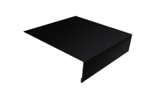 Планка лобовая/околооконная простая 190х50 Grand Line 0,45 Drap-double TX RAL 9005 черный (2м)