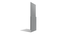 Планка приемная оконная 0,45 PE с пленкой RAL 7004 сигнальный серый (2м)