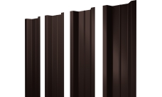 Штакетник П-образный B с прямым резом Grand Line 0,5 PurPro RAL 8017 шоколад