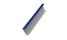 Декоративная накладка на столб универсальная 60х60 для забора жалюзи Grand Line 0,45 PE RAL 5002 ультрамариново-синий (2м)