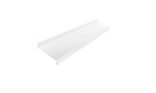 Отлив простой 150 0,45 PE-Double с пленкой RAL 9003 сигнальный белый (2м)