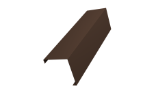Декоративная накладка на столб универсальная угловая 80х80 для забора жалюзи Grand Line 0,45 Drap-double TX RAL 8017 шоколад (3м)