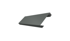 Ламель лицевая 100 забора жалюзи Texas Grand Line 0,45 PE RAL 7005 мышино-серый