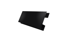 Планка H-образная стыковочная сложная Grand Line 0,5 Velur RAL 9005 черный (3м)