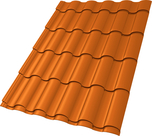 Профиль волновой "Кредо" ("Kredo") 0,45 PE RAL 2004 оранжевый