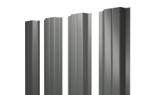 Штакетник П-образный A с прямым резом 0,45 PE RAL 7005 мышино-серый