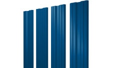 Штакетник Twin с прямым резом 0,45 PE lite RAL 5005 сигнальный синий