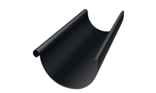 Желоб полукруглый GL PE Matt 125 мм 3 м RAL 9005 черный