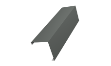 Декоративная накладка на столб универсальная угловая 62х55 для забора жалюзи Grand Line 0,45 PE RAL 7005 мышино-серый (2м)