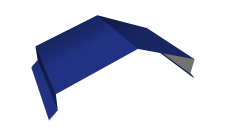 Парапетная крышка угольная 250мм Grand Line 0,45 PE с пленкой RAL 5002 ультрамариново-синий (2м)