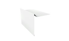 Планка ветровая для мягкой кровли 130х25х100 Grand Line 0,45 PE с пленкой RAL 9003 сигнальный белый (3м)