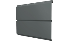 Софит металлический ЭкоБрус new Grand Line без перфорации 0,45 PE с пленкой RAL 7005 мышино-серый