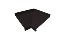 Угол отлива внутренний 150 0,5 PurLite Matt с пленкой RAL 9005 черный