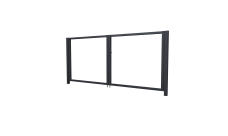 Ворота Жалюзи 1,68х4,0 RAL 7024 без заполнения
